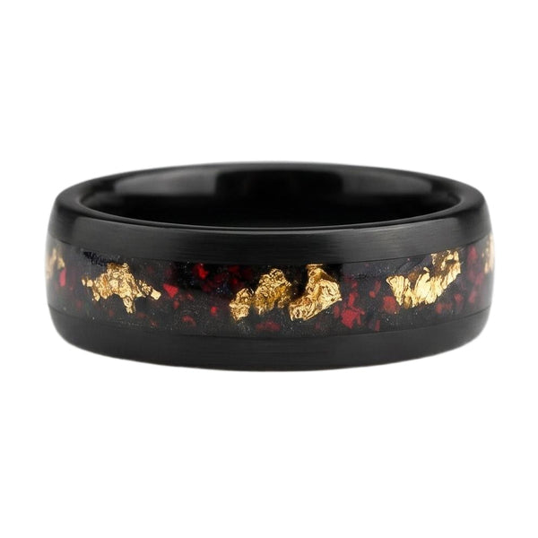 Aureliel Opal Band - Blackrhodium
