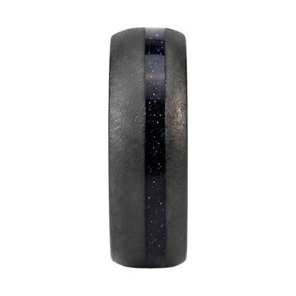 Nothriel Sandstone Band in Tungsten Carbide - Blackrhodium
