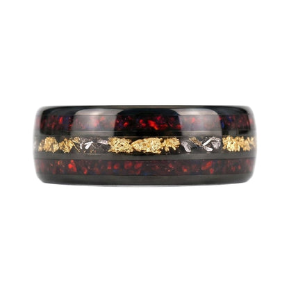 Glinthia Opal Band - Blackrhodium