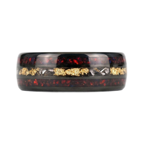Glinthia Opal Band - Blackrhodium