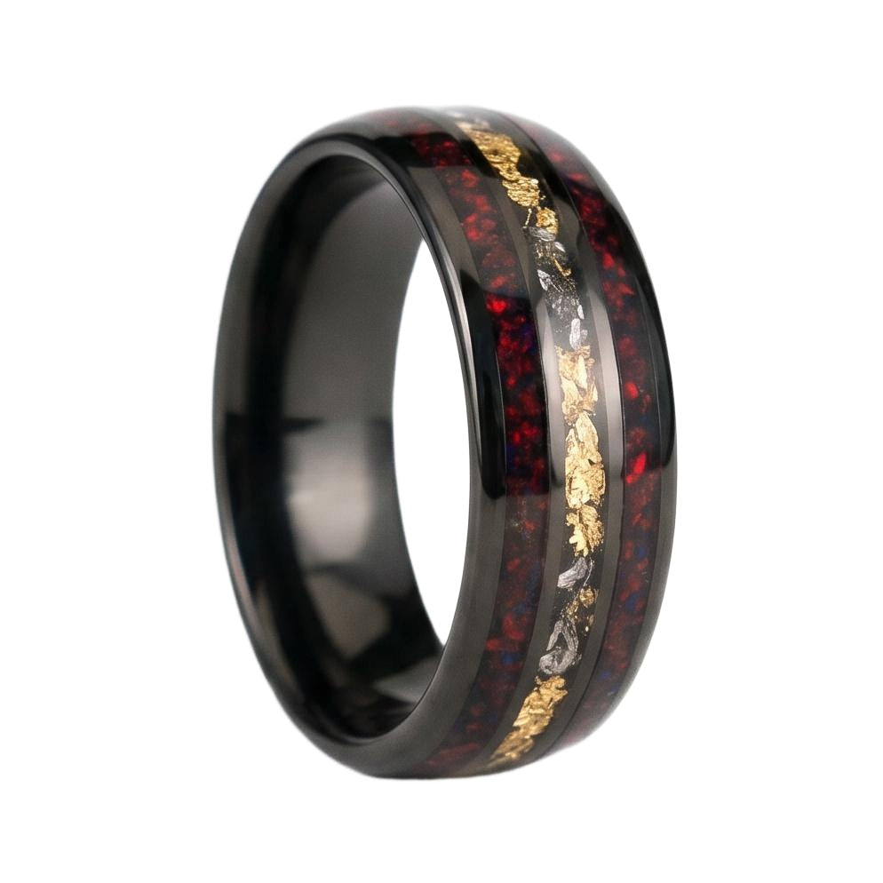 Glinthia Opal Band - Blackrhodium