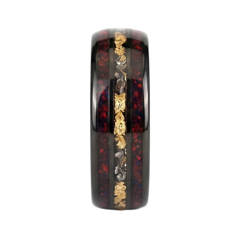 Glinthia Opal Band - Blackrhodium