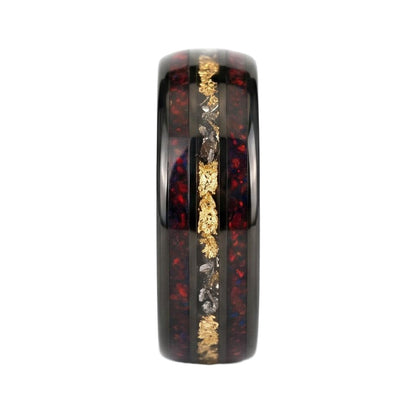 Glinthia Opal Band - Blackrhodium