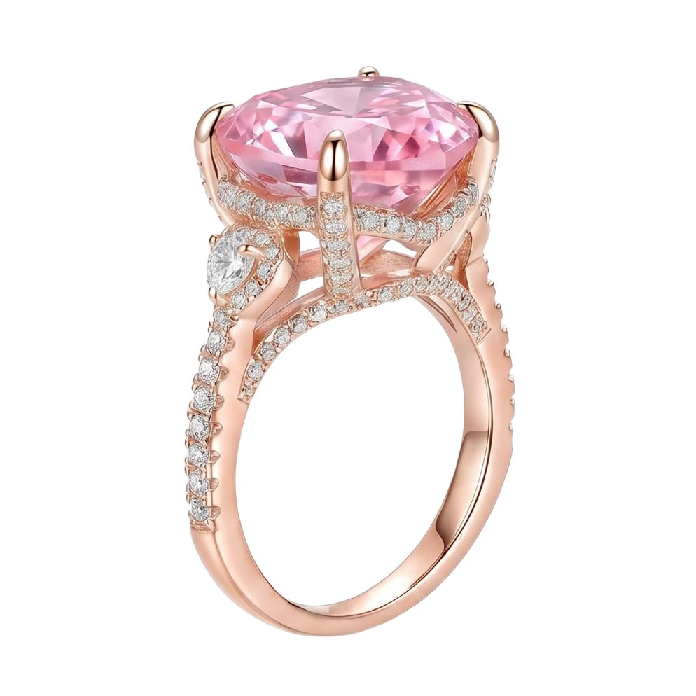 18K Rose Gold Plated, 10K Solid Rose Gold