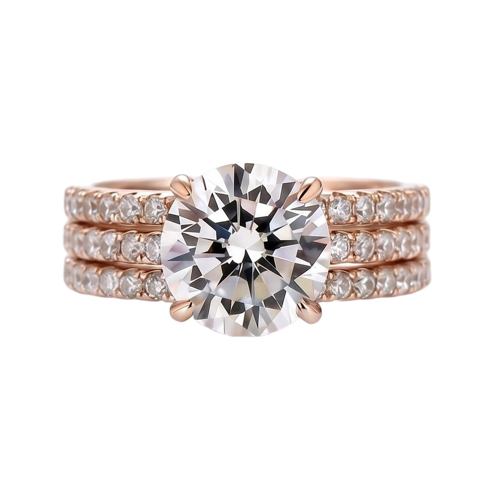 18K Rose Gold Plated, 10K Solid Rose Gold