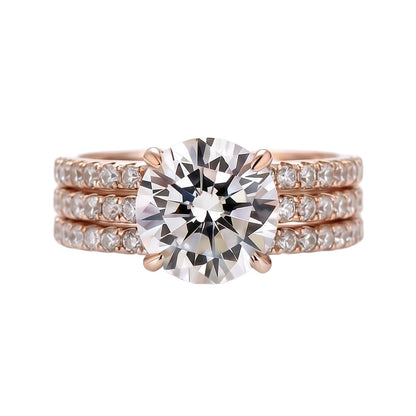 18K Rose Gold Plated, 10K Solid Rose Gold
