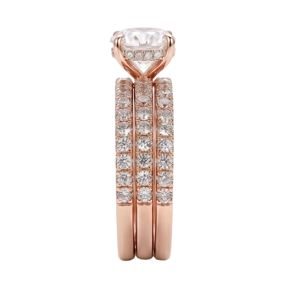 18K Rose Gold Plated, 10K Solid Rose Gold