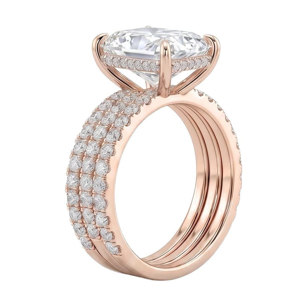 18K Rose Gold Plated, 10K Solid Rose Gold