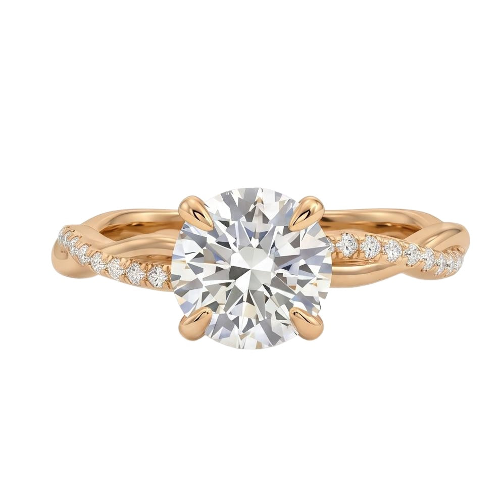 18K Rose Gold Plated, 10K Solid Rose Gold