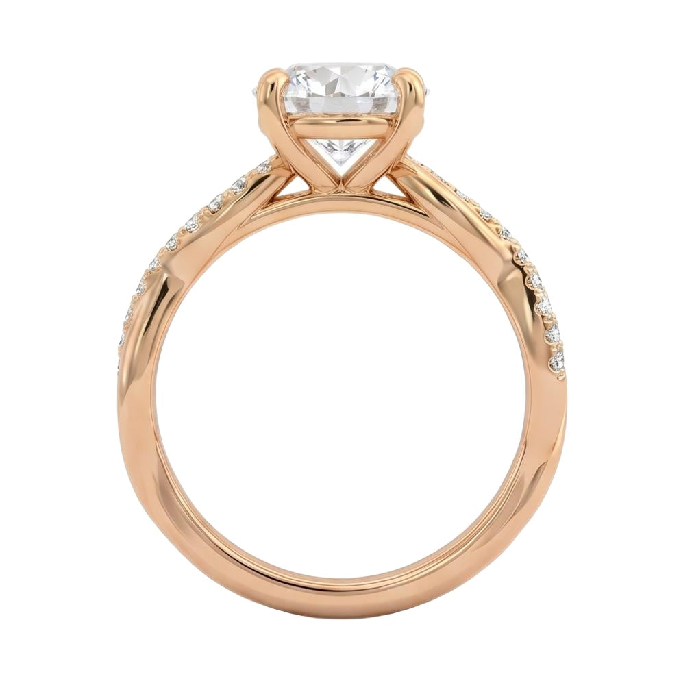 18K Rose Gold Plated, 10K Solid Rose Gold