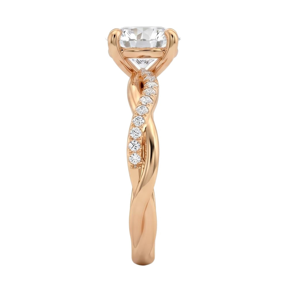 18K Rose Gold Plated, 10K Solid Rose Gold