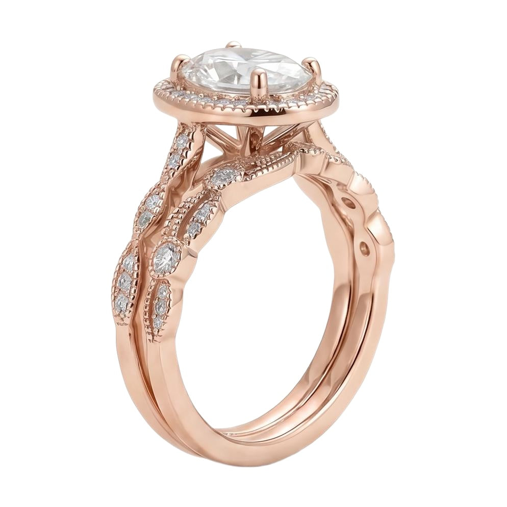 18K Rose Gold Plated, 10K Solid Rose Gold