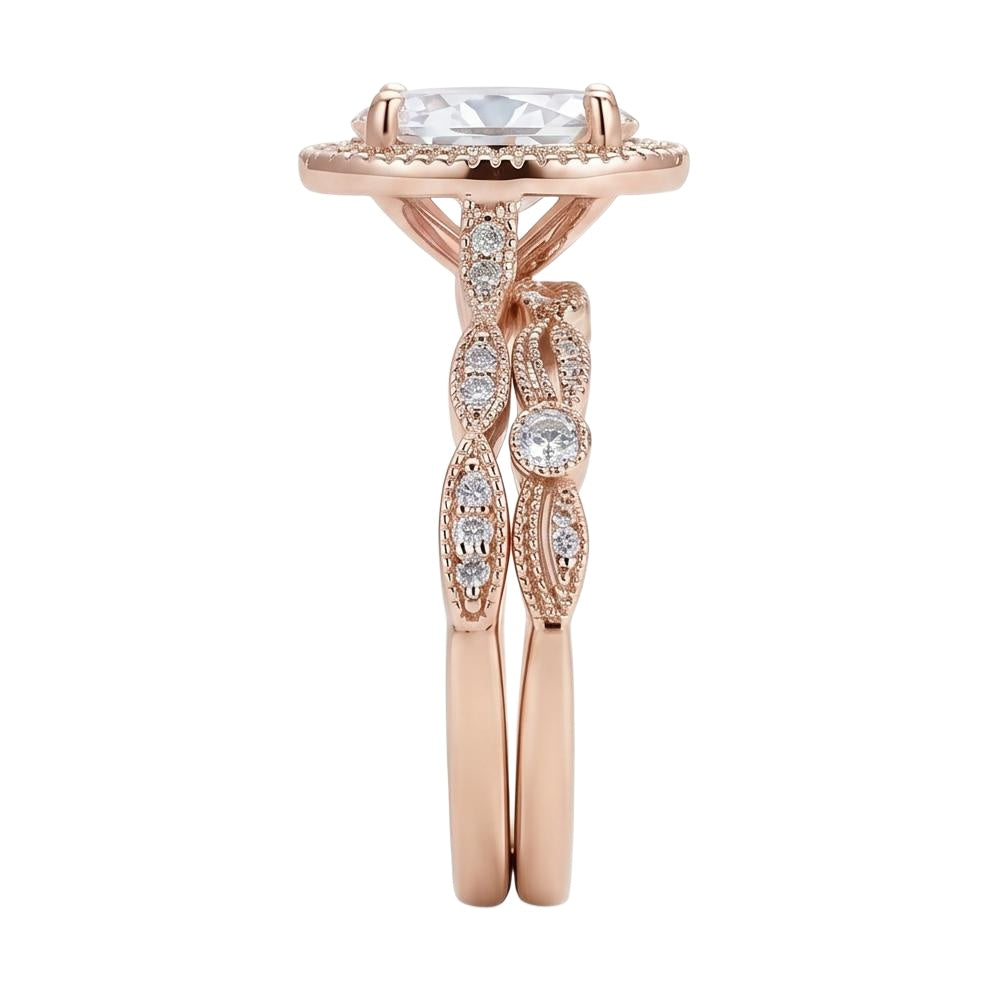 18K Rose Gold Plated, 10K Solid Rose Gold