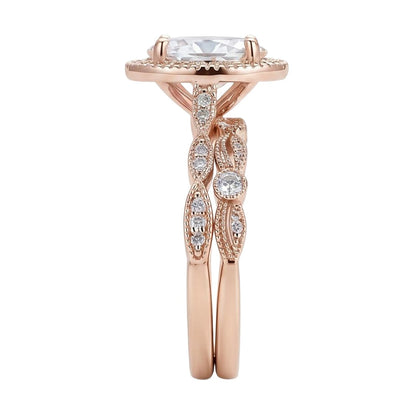 18K Rose Gold Plated, 10K Solid Rose Gold