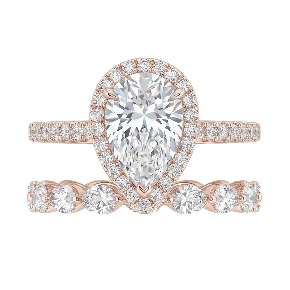 18K Rose Gold Plated, 10K Solid Rose Gold