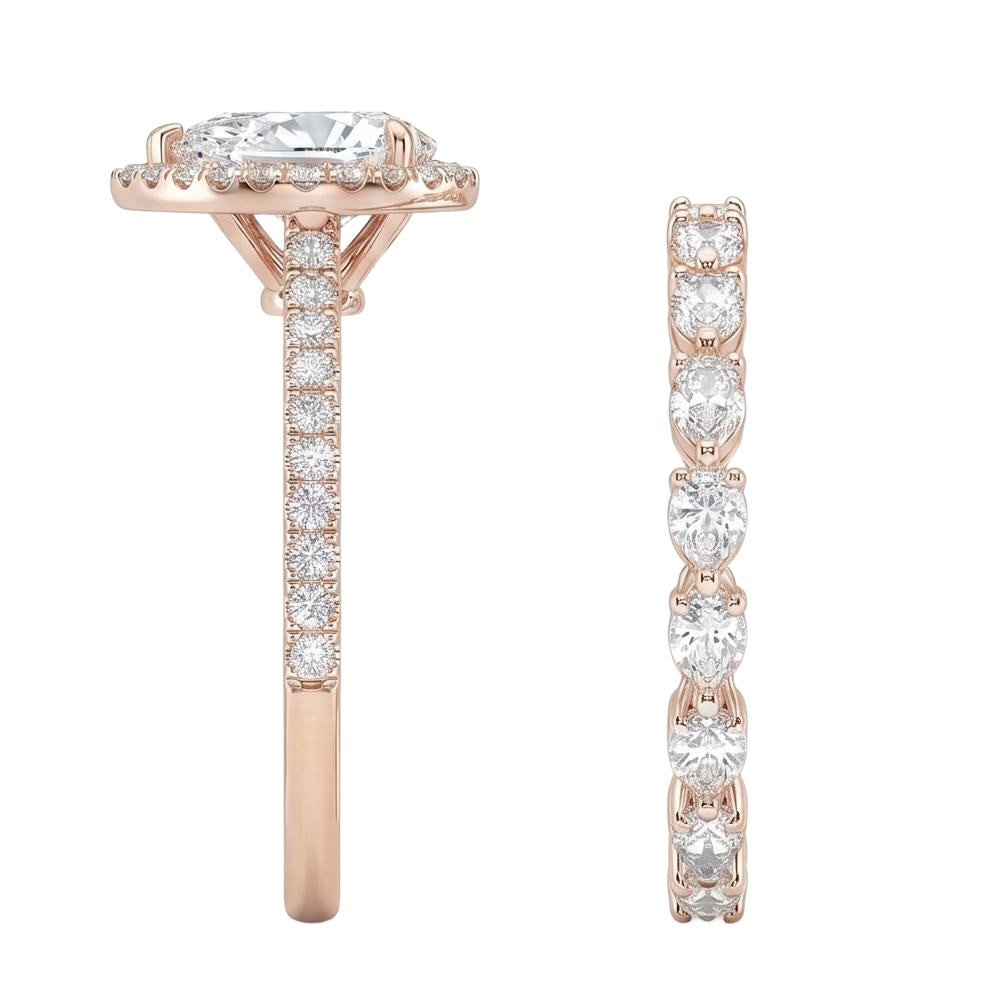 18K Rose Gold Plated, 10K Solid Rose Gold