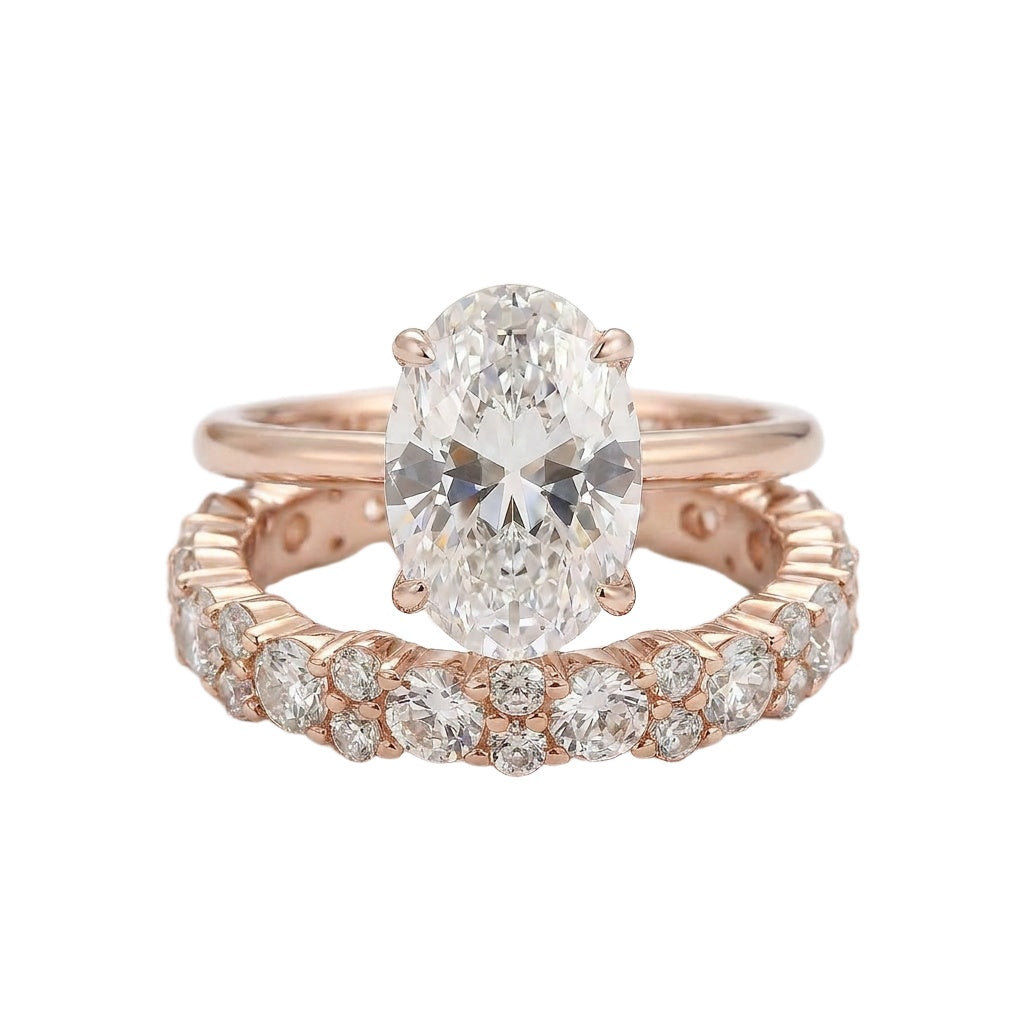 18K Rose Gold Plated, 10K Solid Rose Gold