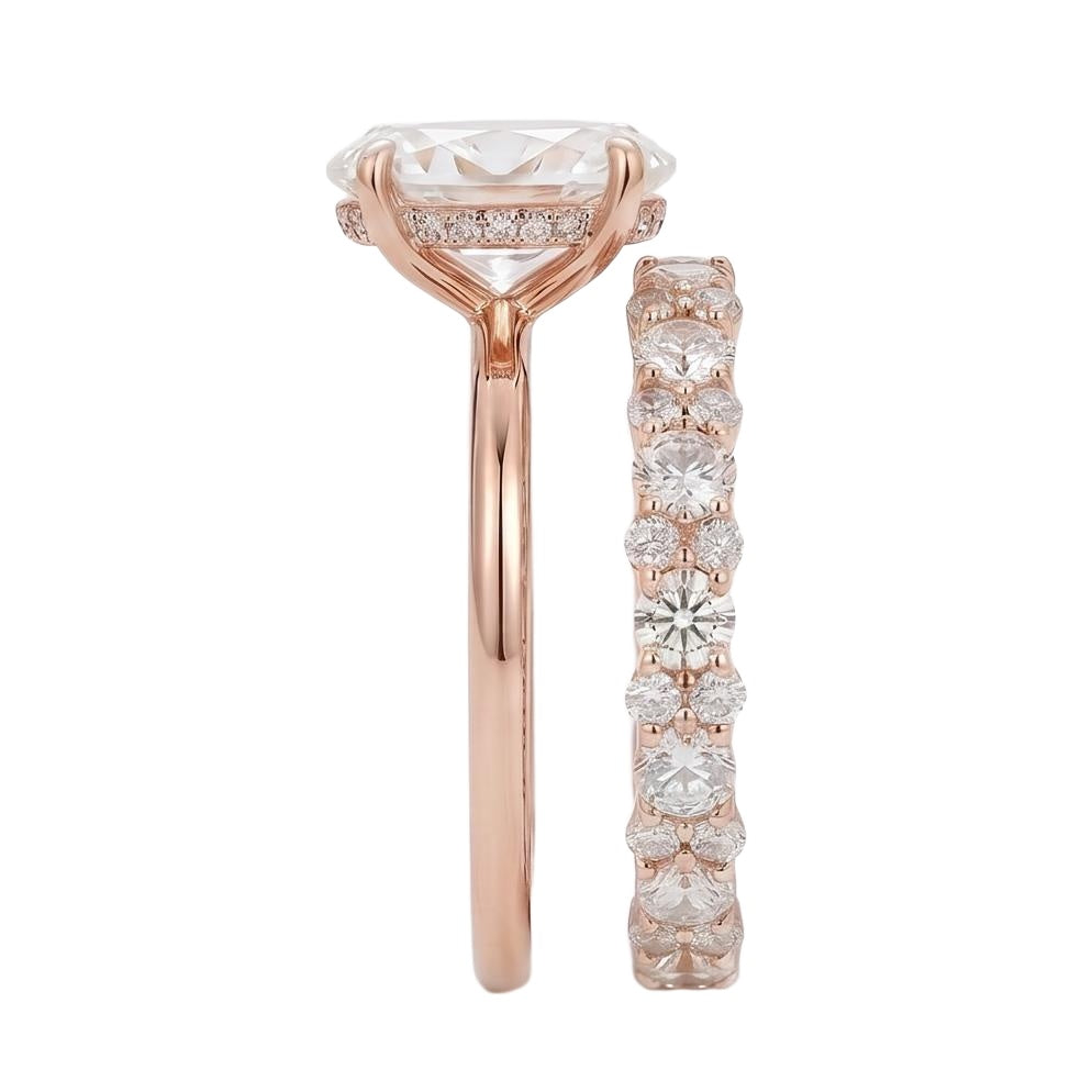 18K Rose Gold Plated, 10K Solid Rose Gold