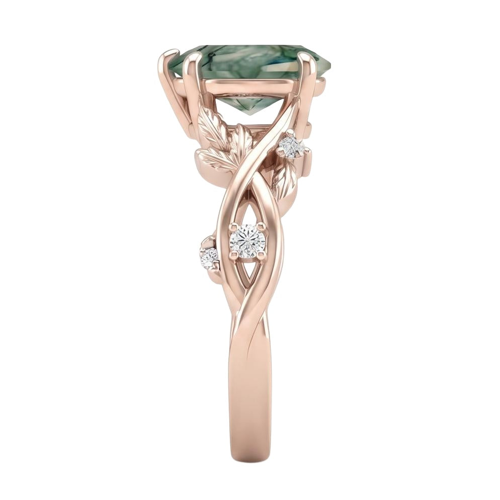 18K Rose Gold Plated, 10K Solid Rose Gold
