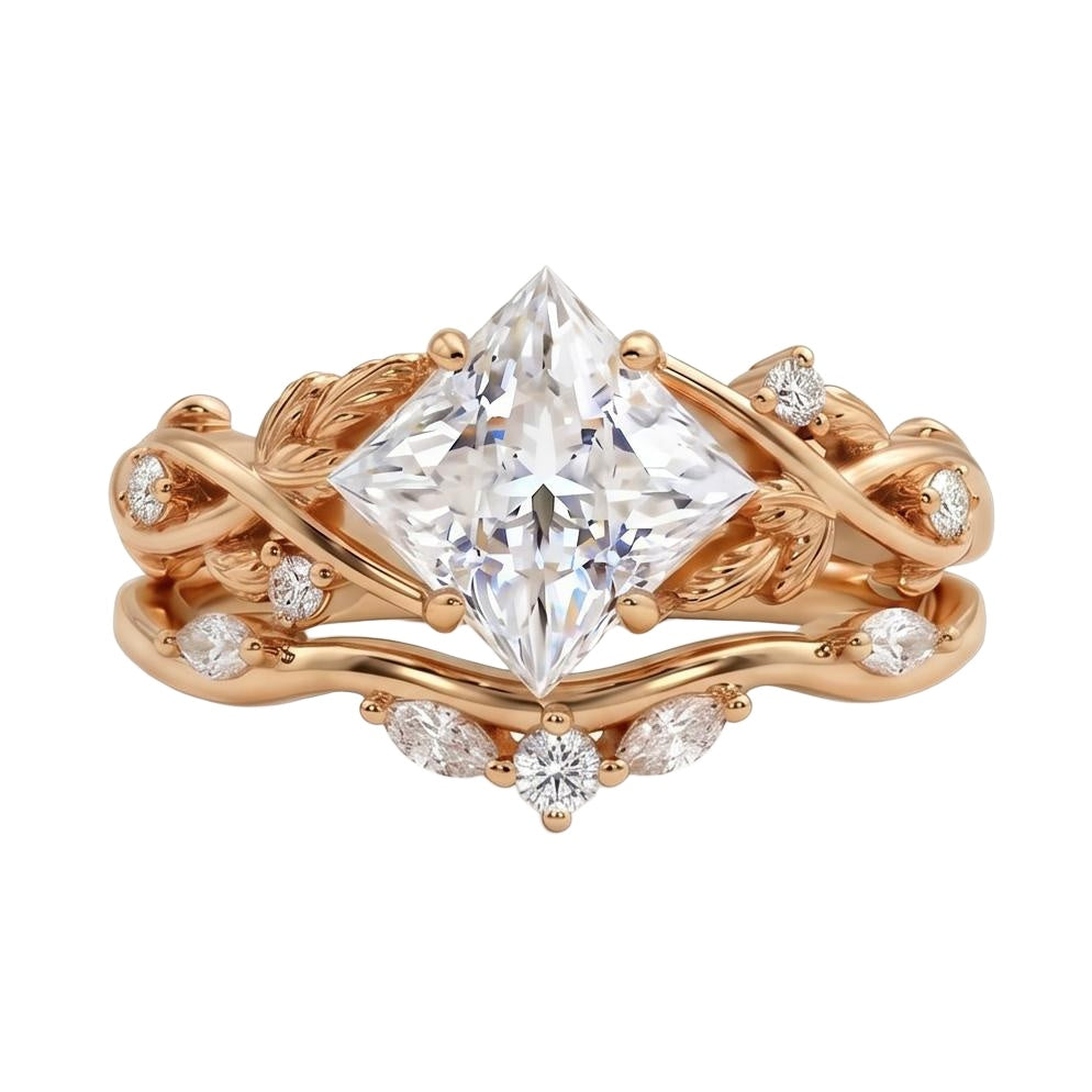 18K Rose Gold Plated, 10K Solid Rose Gold