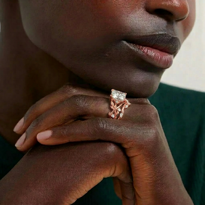 18K Rose Gold Plated, 10K Solid Rose Gold