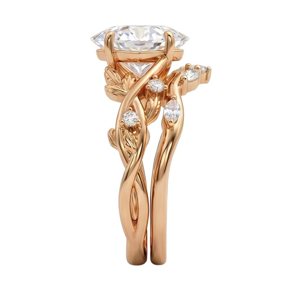 18K Rose Gold Plated, 10K Solid Rose Gold