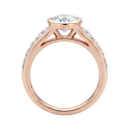 18K Rose Gold Plated, 10K Solid Rose Gold
