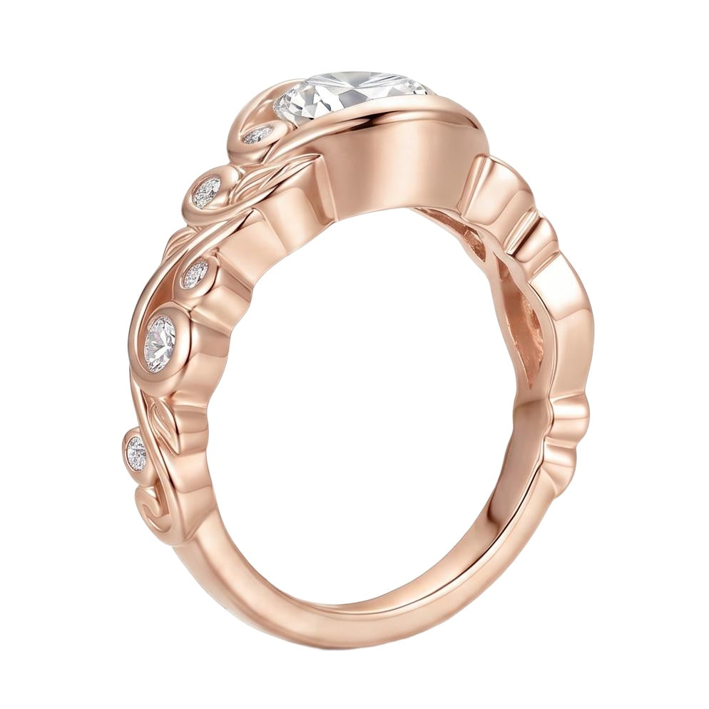 18K Rose Gold Plated, 10K Solid Rose Gold