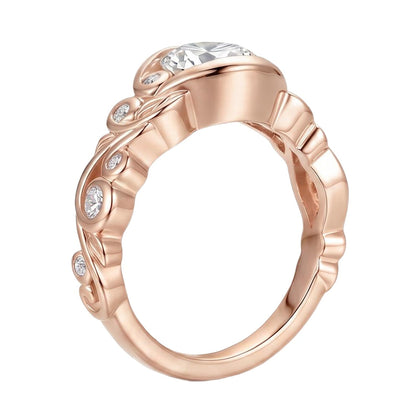 18K Rose Gold Plated, 10K Solid Rose Gold