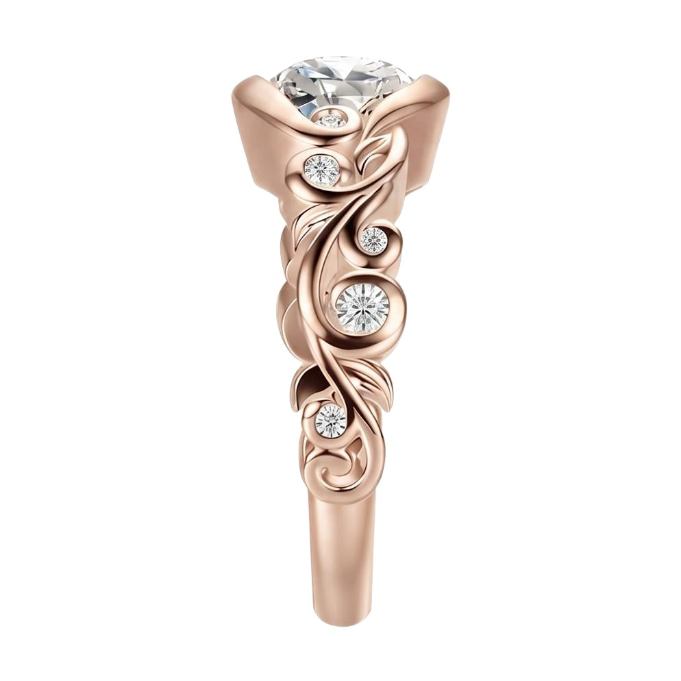 18K Rose Gold Plated, 10K Solid Rose Gold