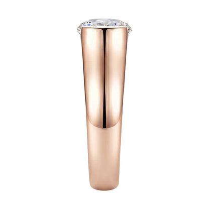 18K Rose Gold Plated, 10K Solid Rose Gold