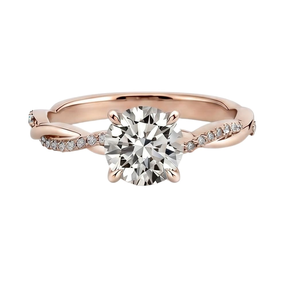 18K Rose Gold Plated, 10K Solid Rose Gold