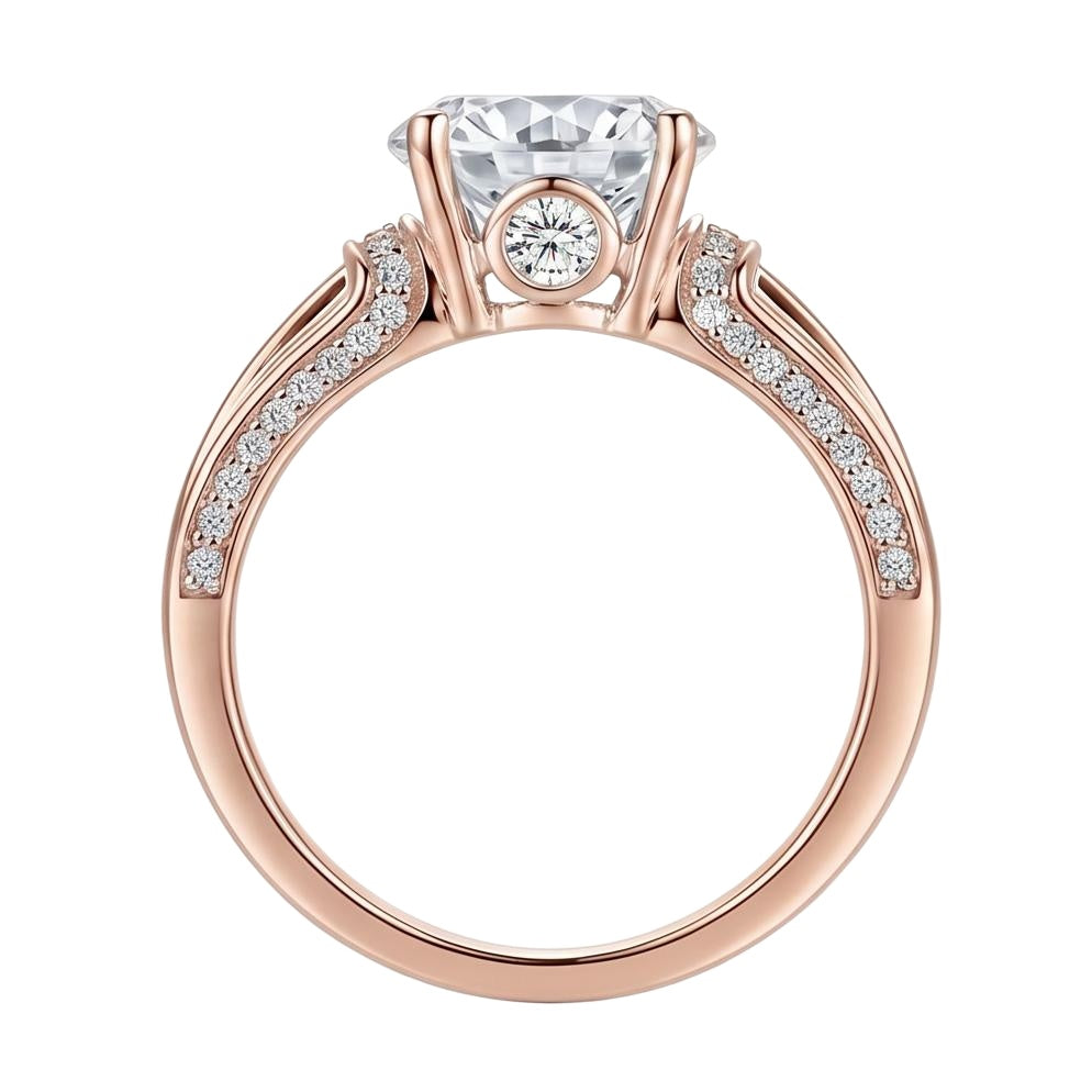 18K Rose Gold Plated, 10K Solid Rose Gold