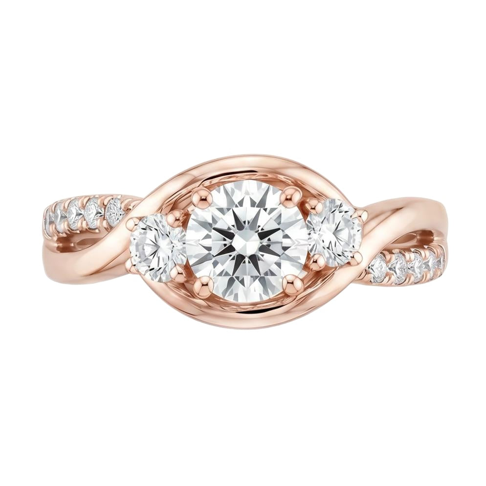 18K Rose Gold Plated, 10K Solid Rose Gold