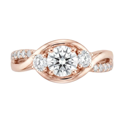 18K Rose Gold Plated, 10K Solid Rose Gold
