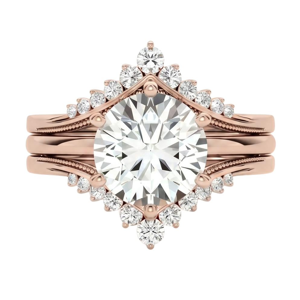 18K Rose Gold Plated, 10K Solid Rose Gold
