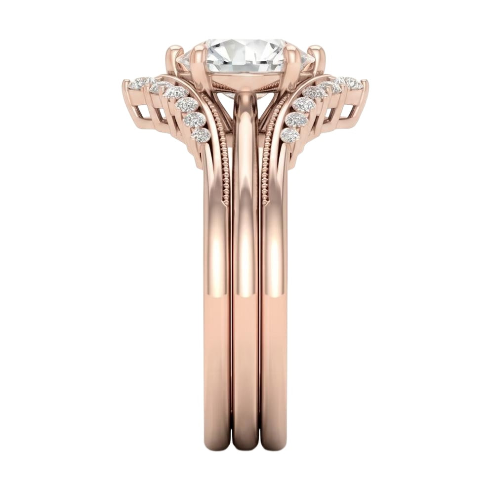 18K Rose Gold Plated, 10K Solid Rose Gold