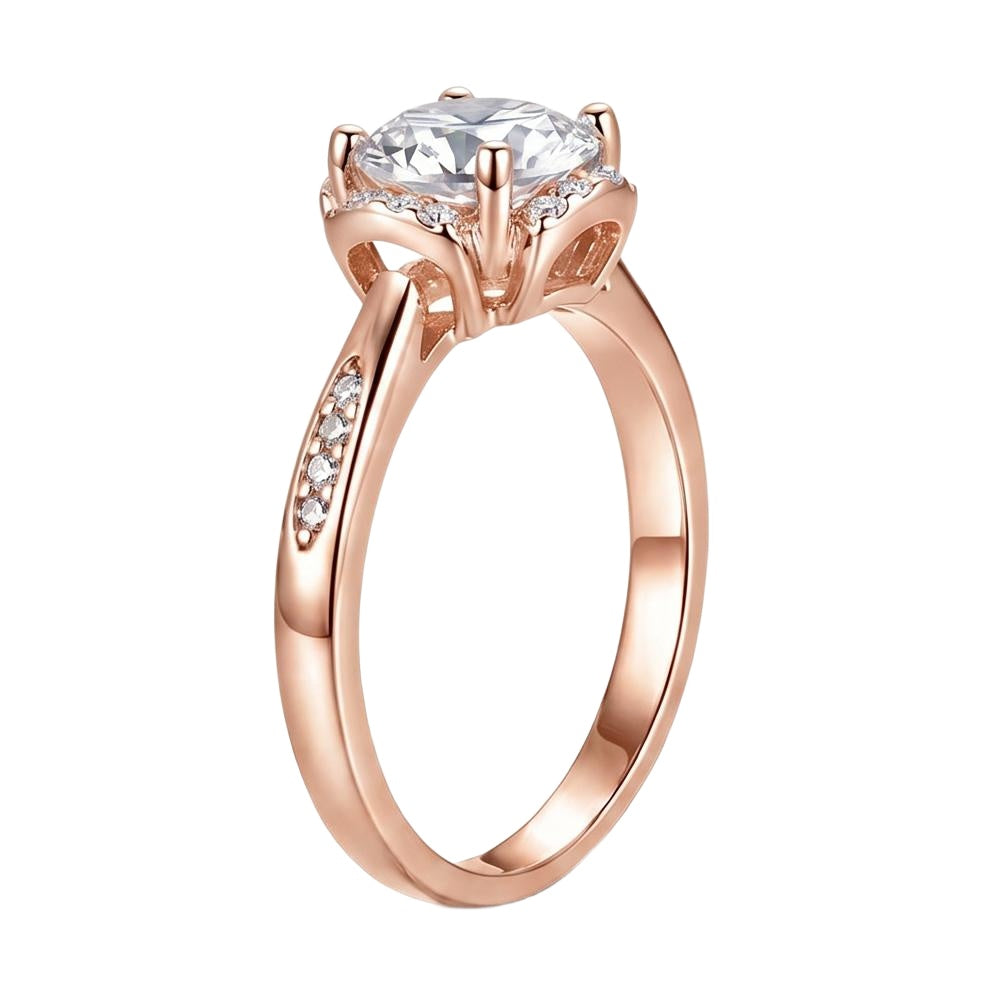 18K Rose Gold Plated, 10K Solid Rose Gold