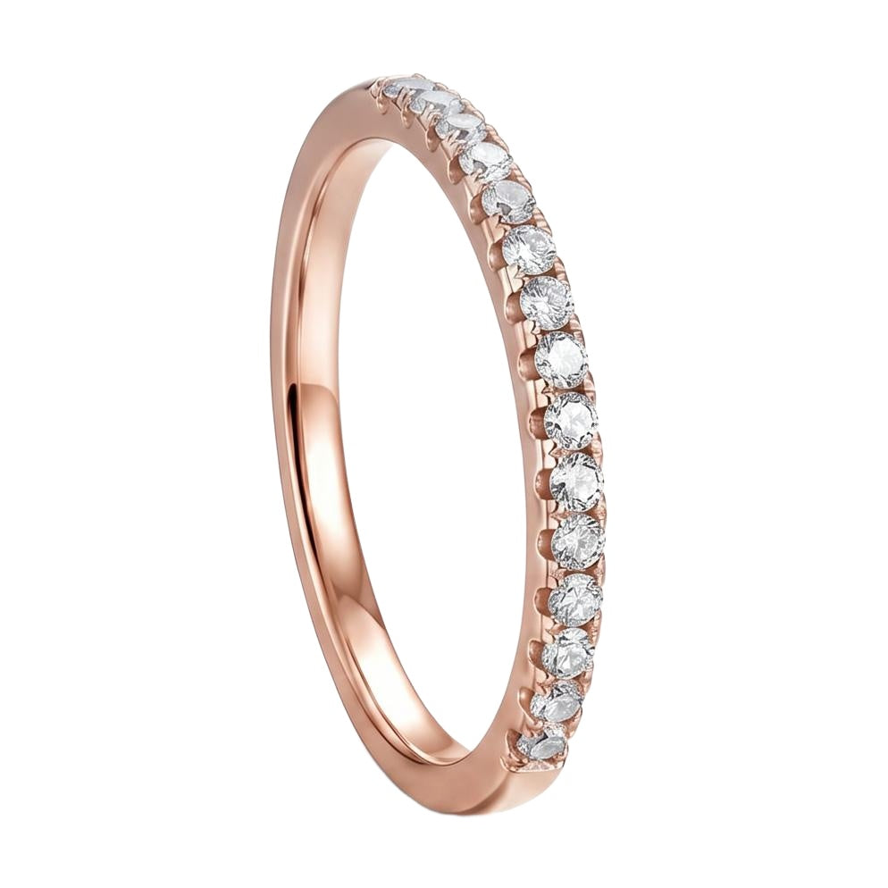 18K Rose Gold Plated, 10K Solid Rose Gold