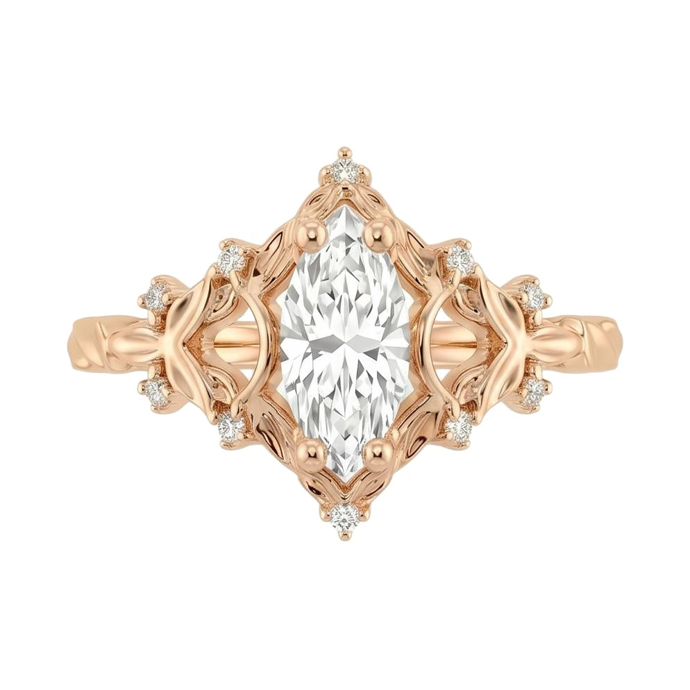 18K Rose Gold Plated, 10K Solid Rose Gold