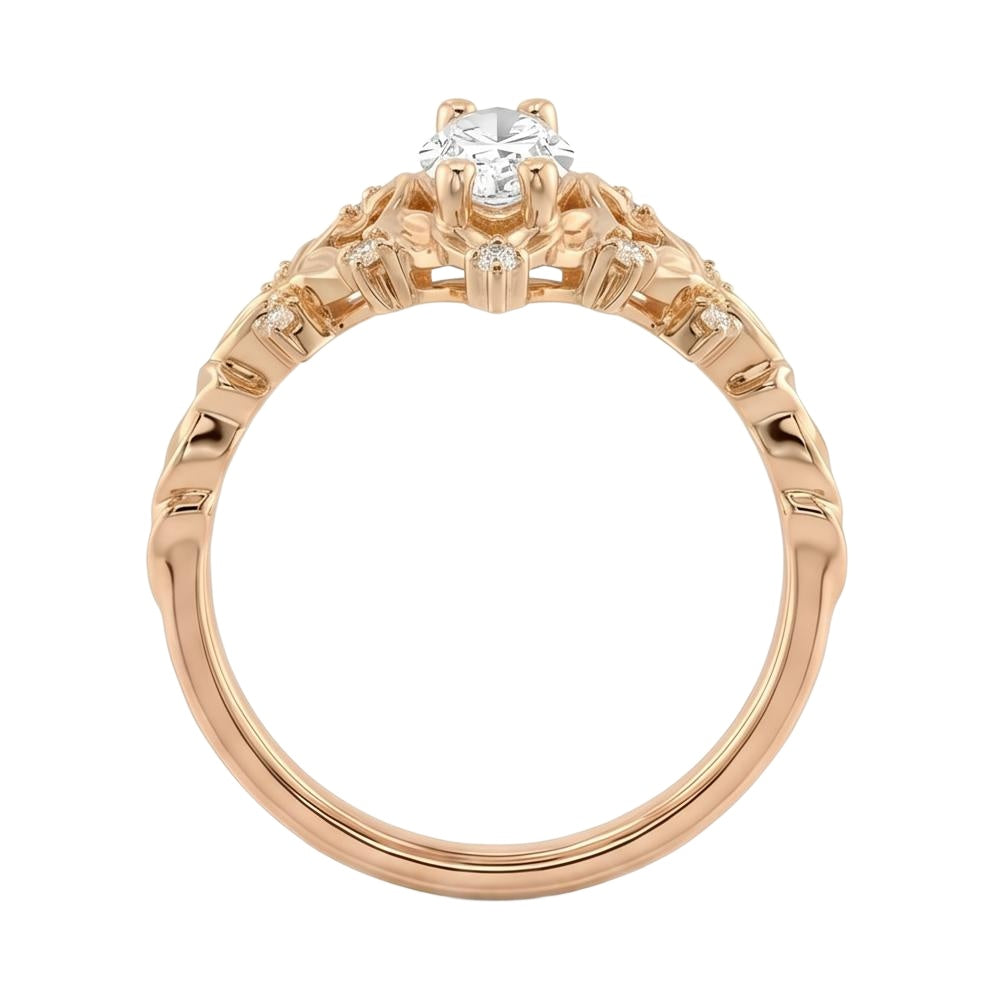 18K Rose Gold Plated, 10K Solid Rose Gold