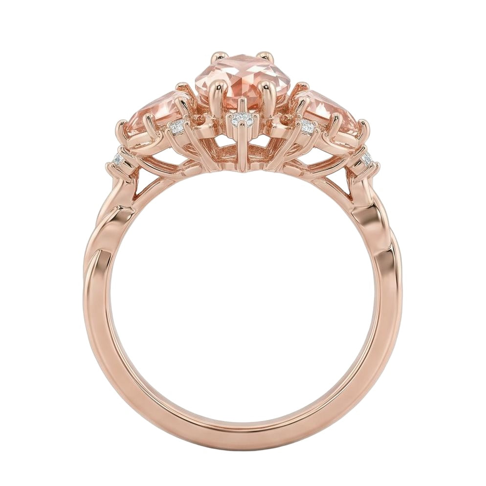 18K Rose Gold Plated, 10K Solid Rose Gold