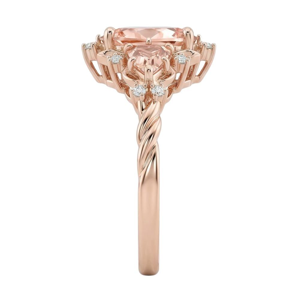 18K Rose Gold Plated, 10K Solid Rose Gold