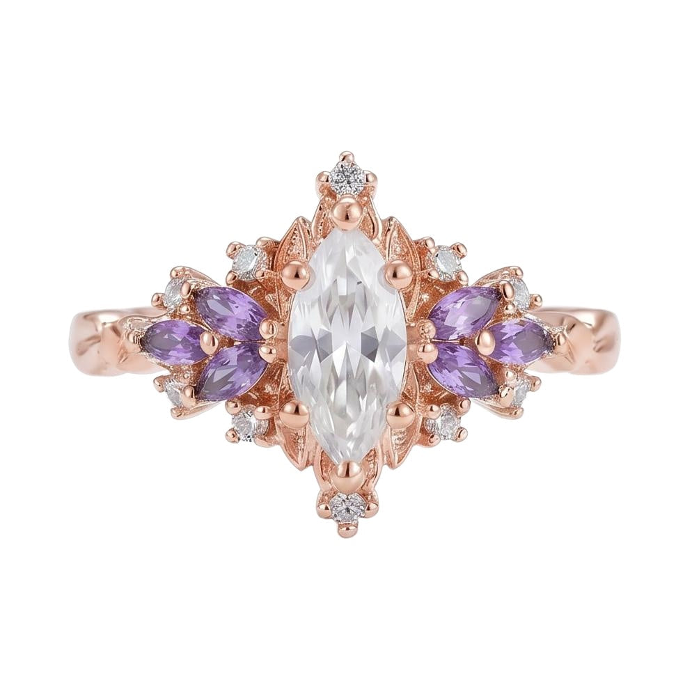 18K Rose Gold Plated, 10K Solid Rose Gold