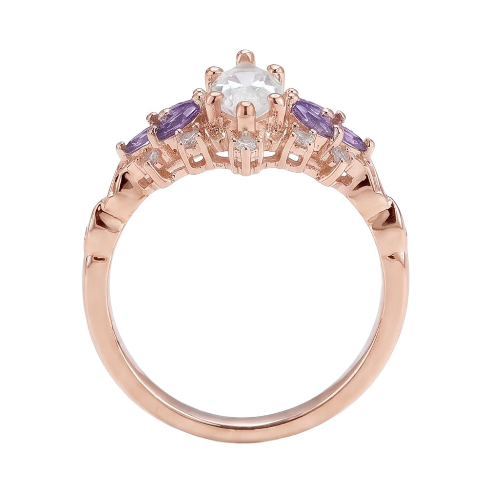 18K Rose Gold Plated, 10K Solid Rose Gold