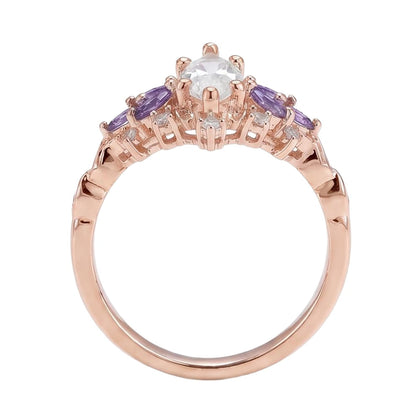 18K Rose Gold Plated, 10K Solid Rose Gold