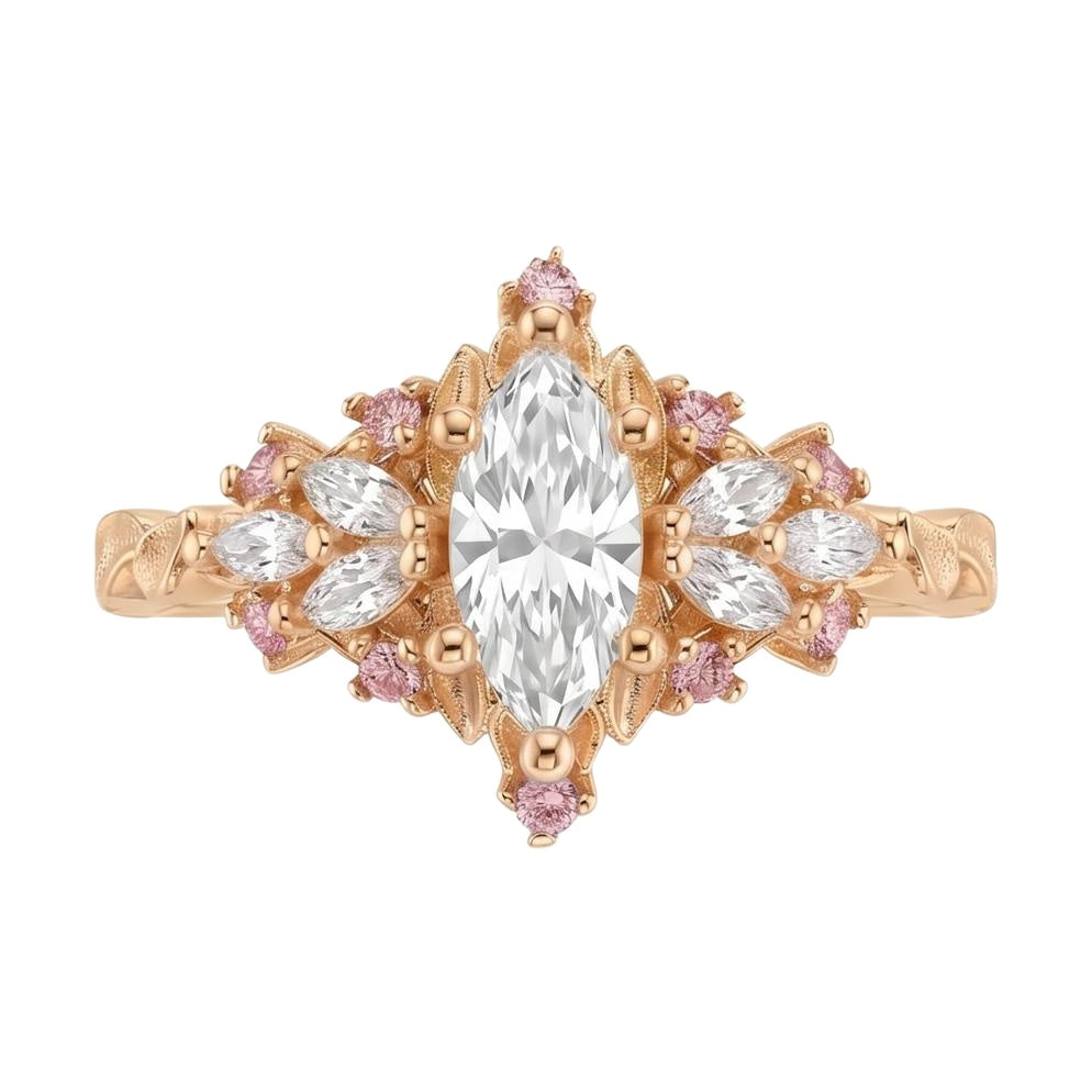 18K Rose Gold Plated, 10K Solid Rose Gold