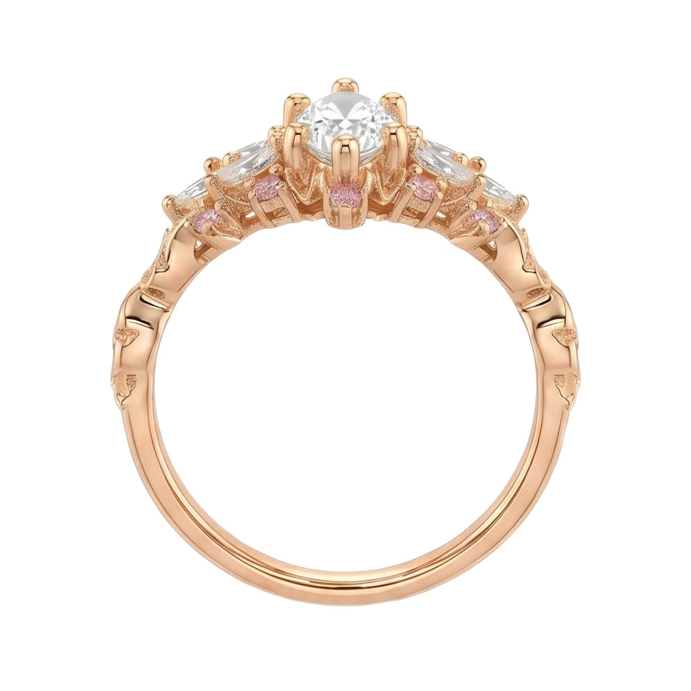 18K Rose Gold Plated, 10K Solid Rose Gold