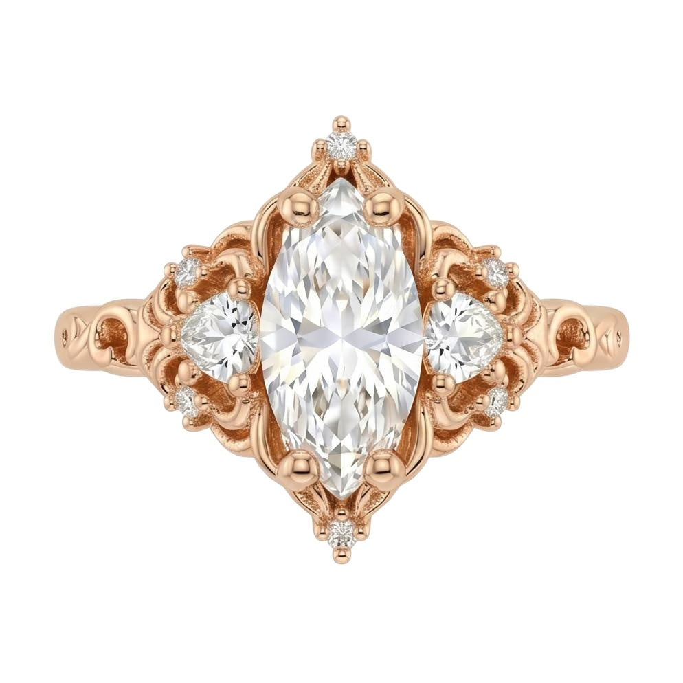 18K Rose Gold Plated, 10K Solid Rose Gold