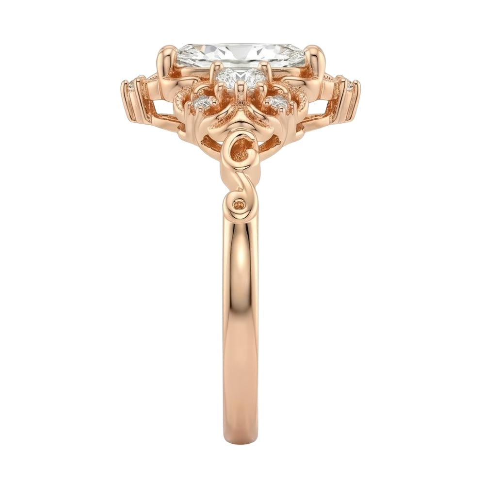 18K Rose Gold Plated, 10K Solid Rose Gold